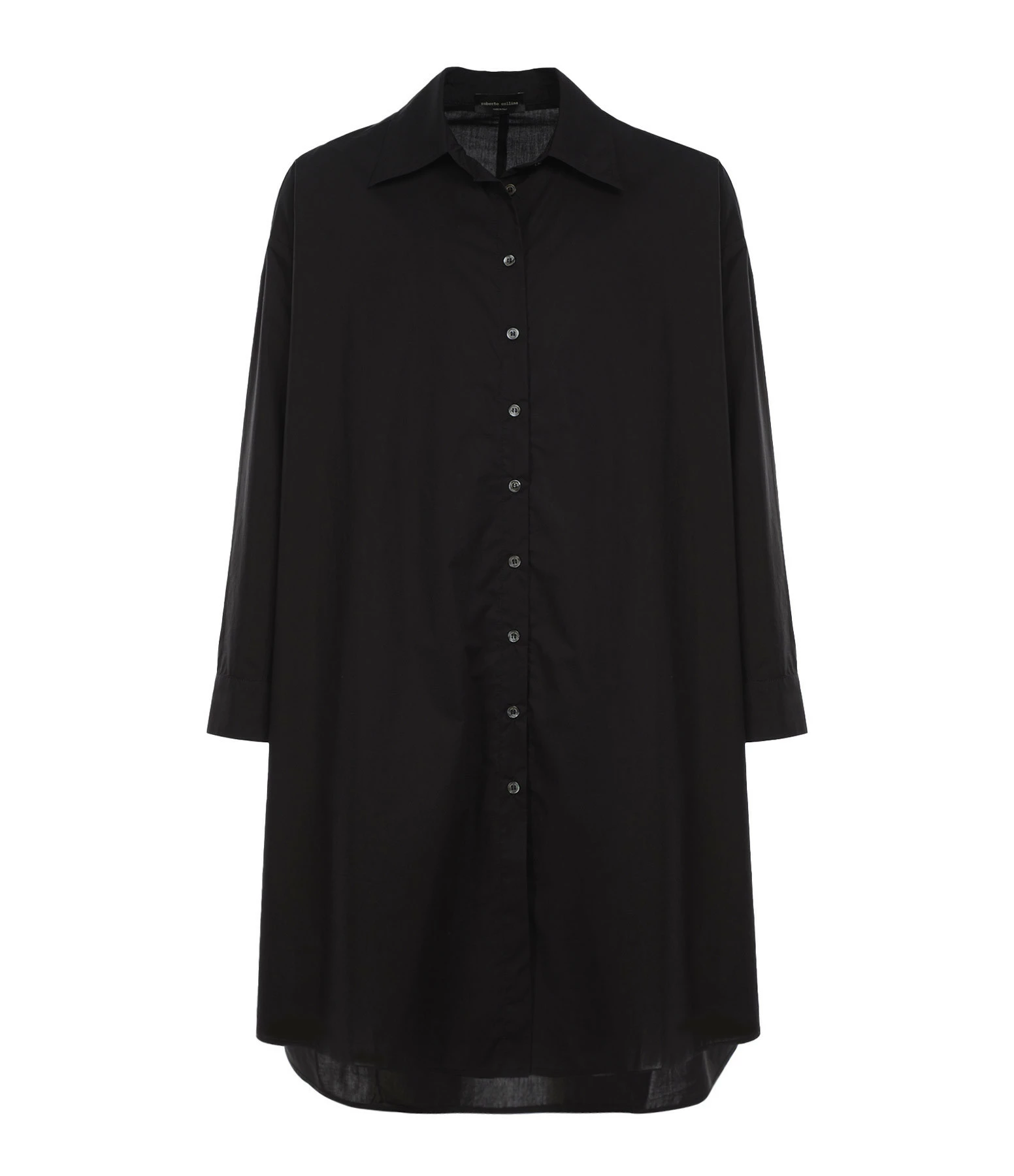 ROBERTO COLLINA Robe Chemise Coton Noir 1 ROBERTO COLLINA Robe Chemise Coton Noir