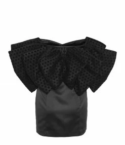 Alternative view of ROTATE Robe Nathalie Noir