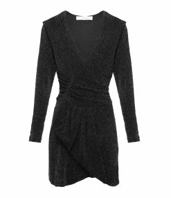 IRO Robe Upwood Noir Argenté