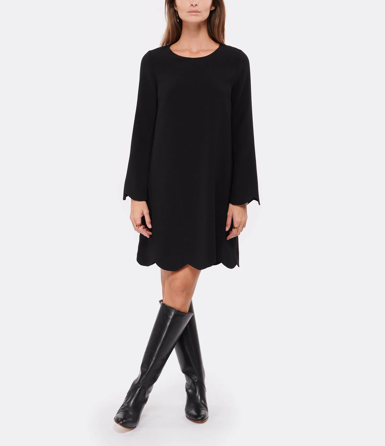 TARA JARMON Robe Ruoda Noir 2 TARA JARMON Robe Ruoda Noir - Image 2