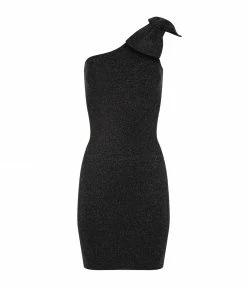 TARA JARMON Robe Rendez-Vous Noir Argent Métallisé