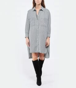 JEANNE VOULAND Robe Chemise Gally Pied De Poule Noir Blanc 9 JEANNE VOULAND Robe Chemise Gally Pied De Poule Noir Blanc -Boutique UGG unnamed file 2811