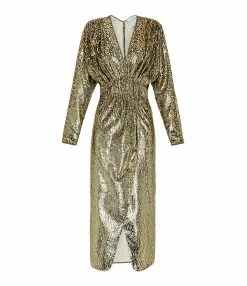 FORTE_FORTE Robe Encanto Lurex Doré Sol