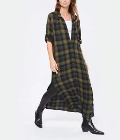 BELLA DAHL Robe Rolled Sleeve Duster Jasper Green Plaid 6 BELLA DAHL Robe Rolled Sleeve Duster Jasper Green Plaid -Boutique UGG unnamed file 2841