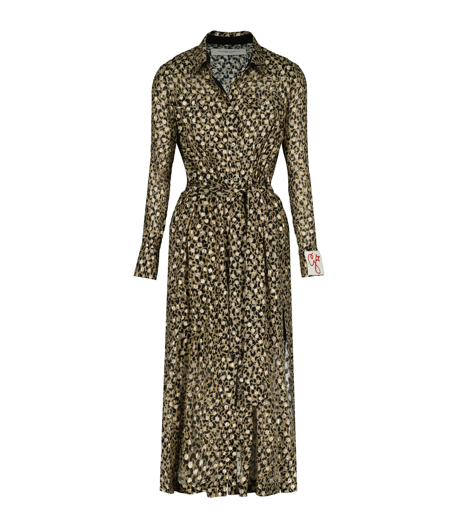 GOLDEN GOOSE Robe Golden Taupe Noir Doré 1 GOLDEN GOOSE Robe Golden Taupe Noir Doré