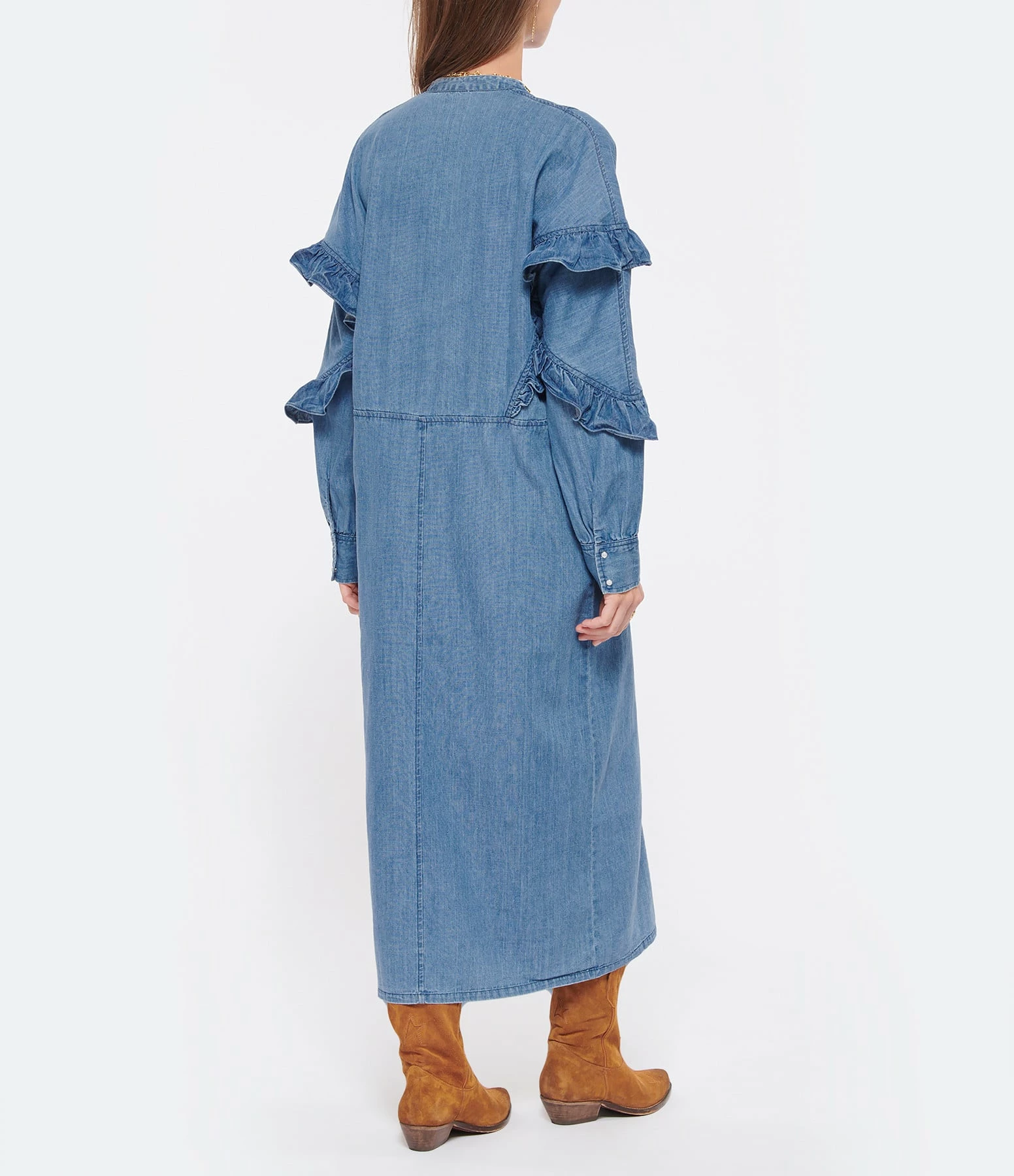ROSEANNA Robe Like Coton Denim 4 ROSEANNA Robe Like Coton Denim - Image 4