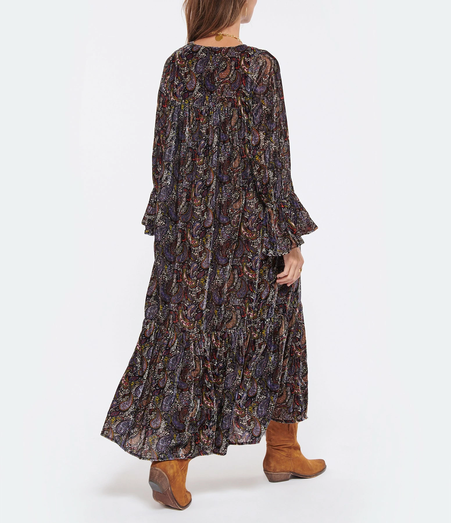 CHARLIE JOE Robe Longue Lauren Motif Cachemire 4 CHARLIE JOE Robe Longue Lauren Motif Cachemire - Image 4