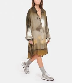 MM6 MAISON MARGIELA Robe Chemise Marron 6 MM6 MAISON MARGIELA Robe Chemise Marron -Boutique UGG unnamed file 2889