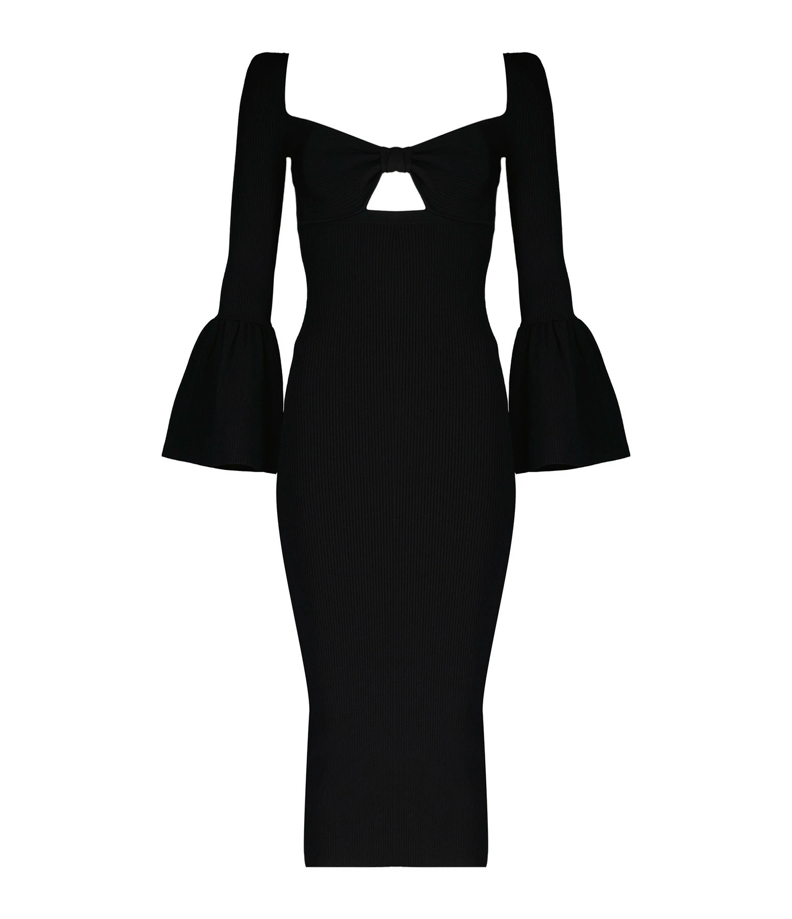 SELF PORTRAIT Robe Midi Maille Noir 1 SELF PORTRAIT Robe Midi Maille Noir