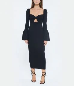 SELF PORTRAIT Robe Midi Maille Noir 7 SELF PORTRAIT Robe Midi Maille Noir -Boutique UGG unnamed file 2958
