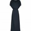 MAISON SAINT JULIEN Robe Alexandrie Longue Coton Midnight Blue