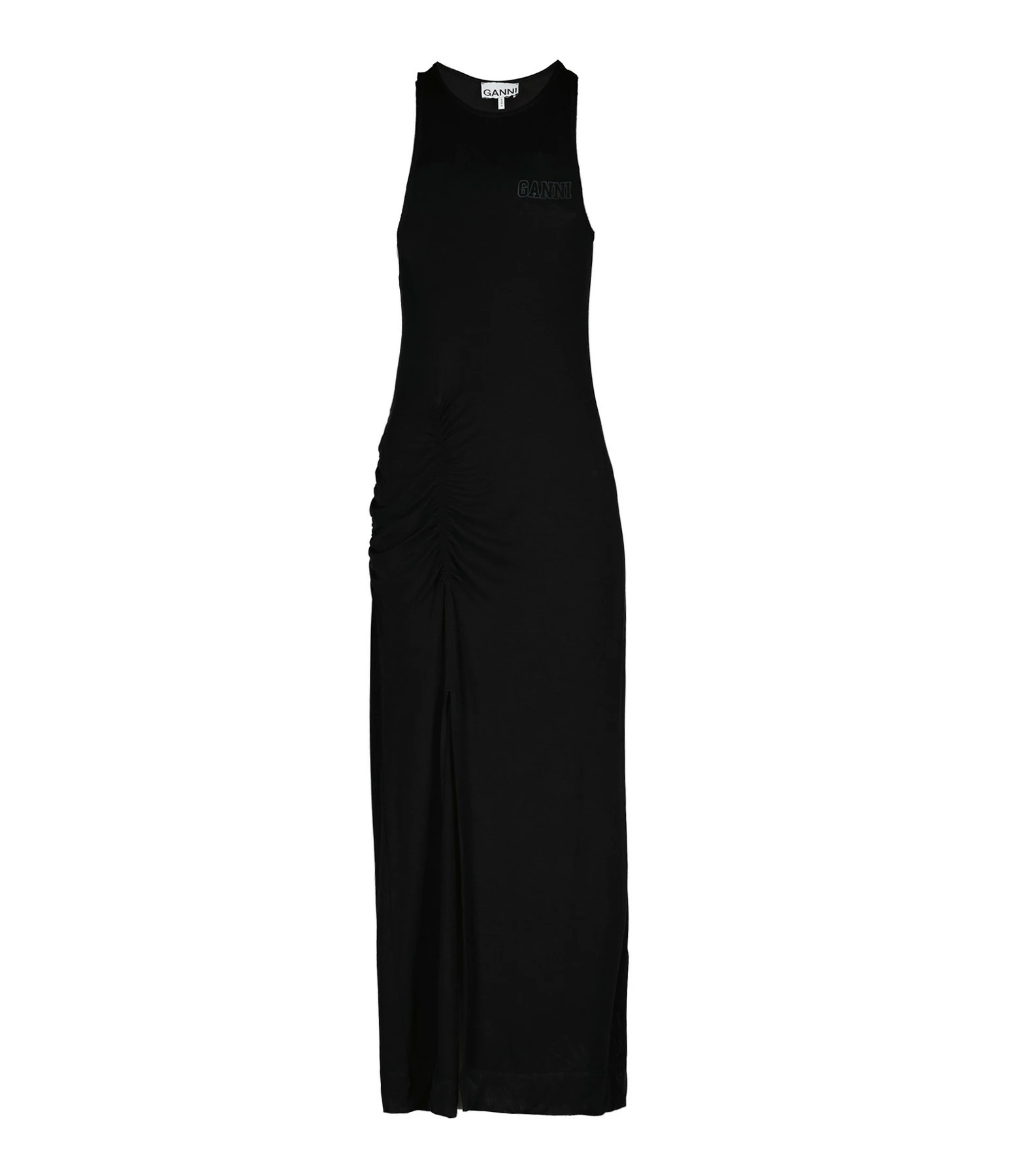 GANNI Robe Software Stretch Jersey Noir 1 GANNI Robe Software Stretch Jersey Noir