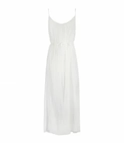 MAISON SAINT JULIEN Robe Palm Coton Blanc