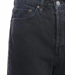 Alternative view of RE/DONE Jean 70s Ultra High Rise Wide Leg Denim Noir