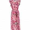 CHUFY Robe Maxi Addi Coton Rose