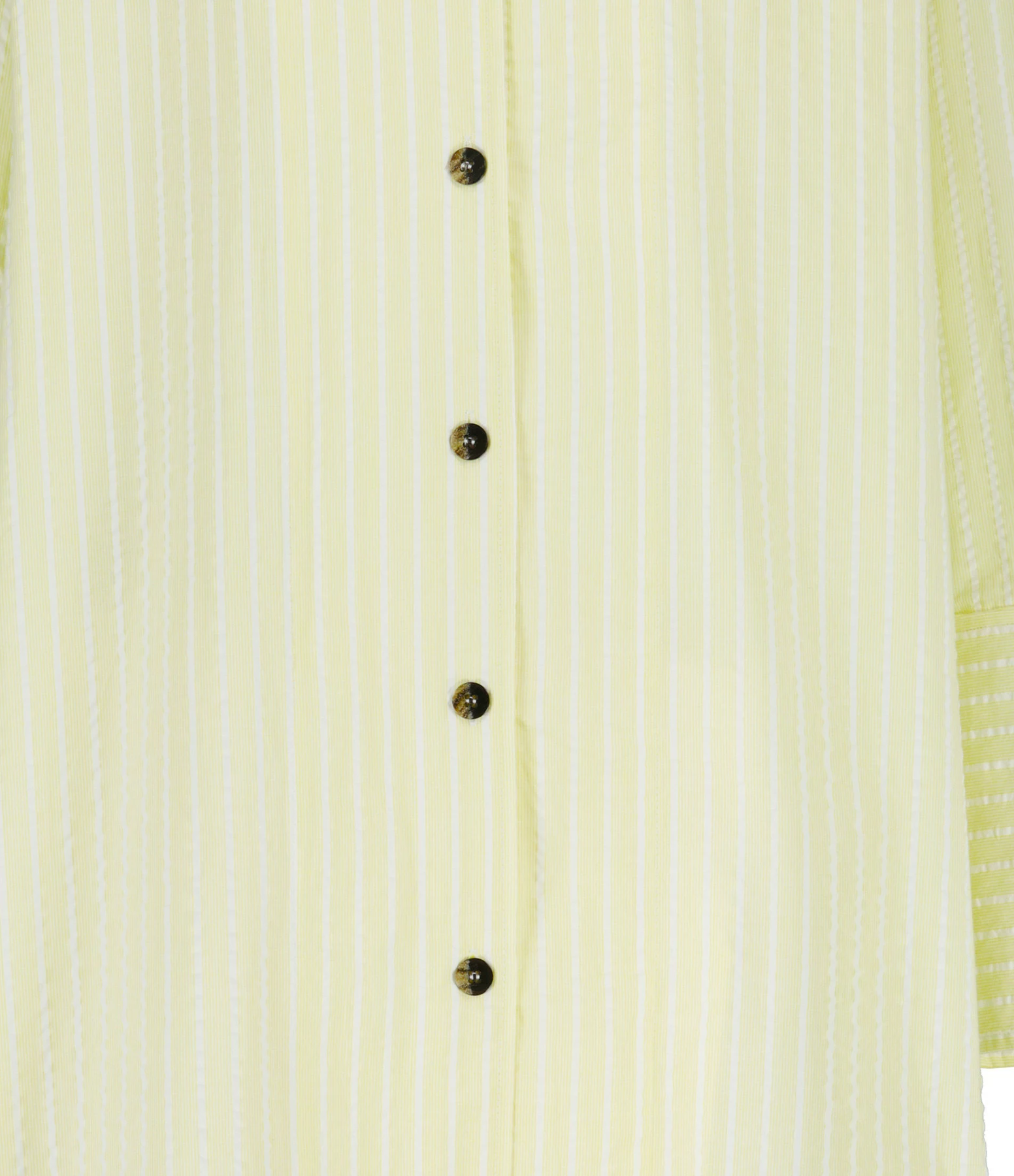 GANNI Robe Chemise Rayures Jaune 2 GANNI Robe Chemise Rayures Jaune - Image 2