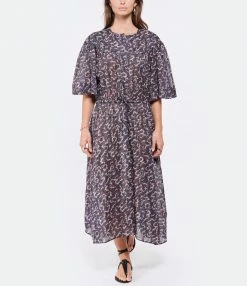 Alternative view of ISABEL MARANT ÉTOILE Robe Imaggy Coton Organique Noir Délavé