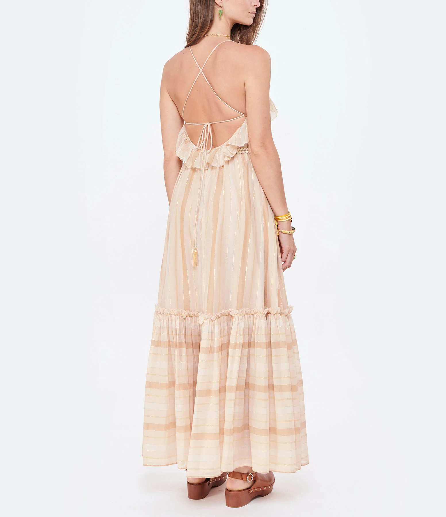 ZIMMERMANN Robe Anneke Swing Coton Beige 3 ZIMMERMANN Robe Anneke Swing Coton Beige - Image 3