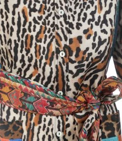 Alternative view of PIERRE-LOUIS MASCIA Robe Longue Aloe Soie Imprimé Animal