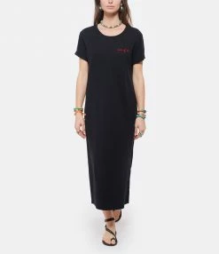 Alternative view of MAISON LABICHE Robe Piece Of Art Coton Lin Noir