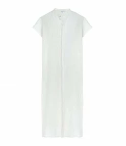 JEANNE VOULAND Robe Chemise Halen Gaze Coton Blanc