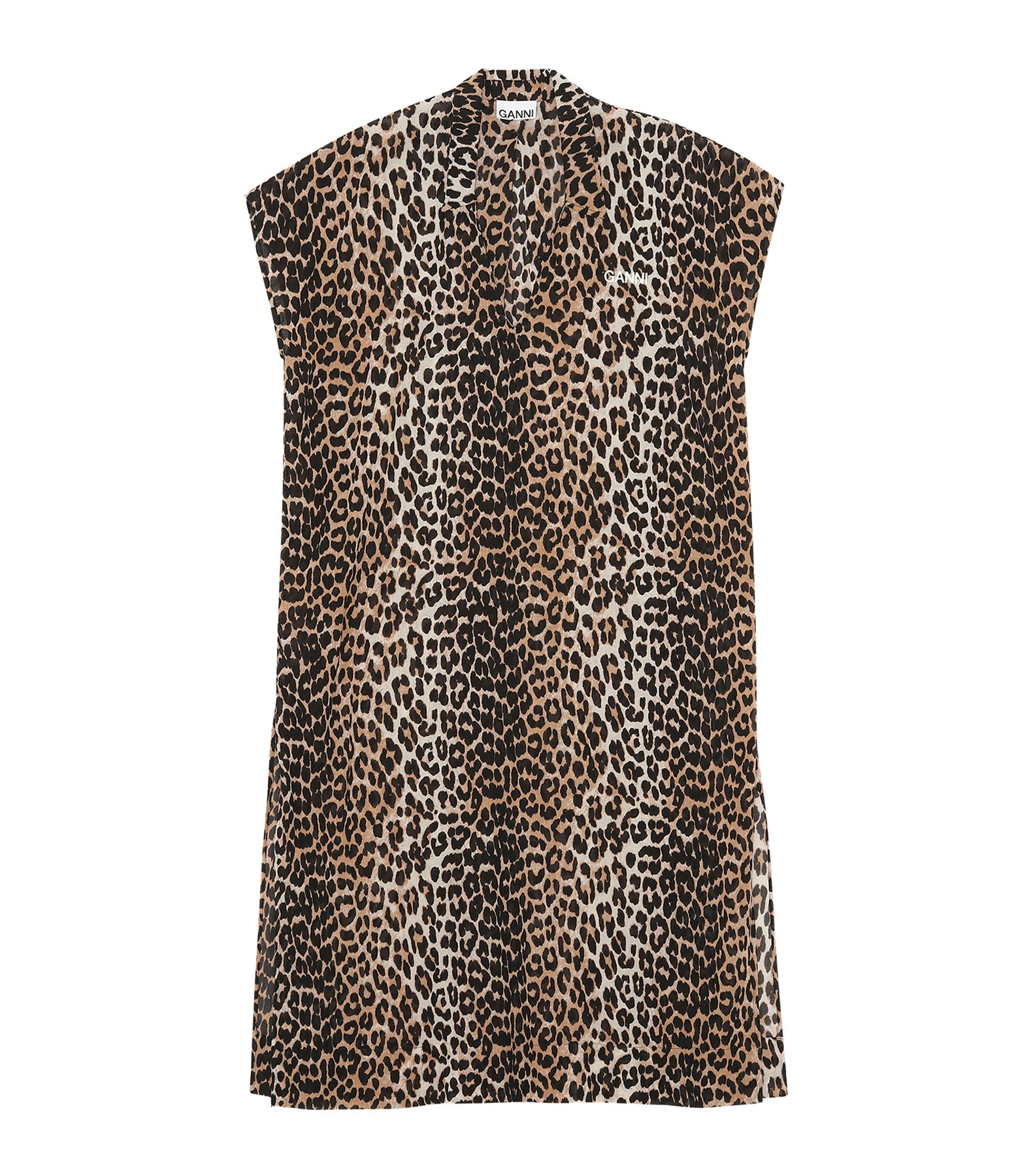 GANNI Caftan Coton Organique Léopard 1 GANNI Caftan Coton Organique Léopard