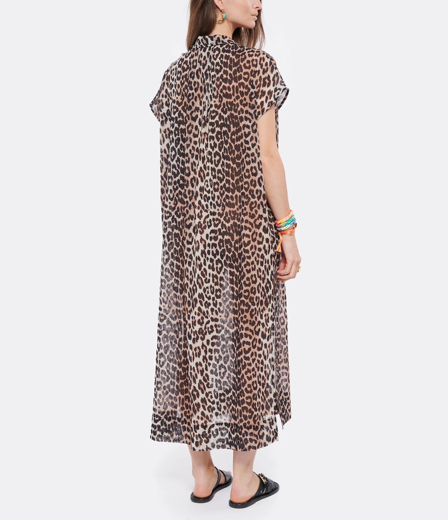 GANNI Caftan Coton Organique Léopard 3 GANNI Caftan Coton Organique Léopard - Image 3