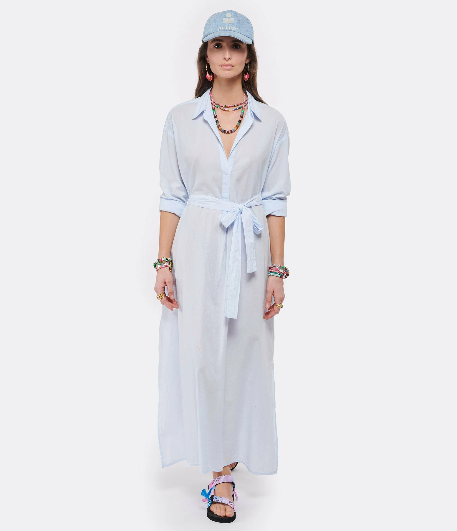 XIRENA Robe Hope Coton Bleu Sky 3 XIRENA Robe Hope Coton Bleu Sky - Image 3