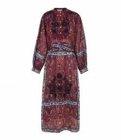 ANTIK BATIK Robe Longue Tamir Coton Rouge