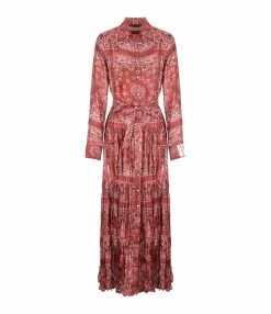 GOLDEN GOOSE Robe Chemise Golden Bandana Rouge