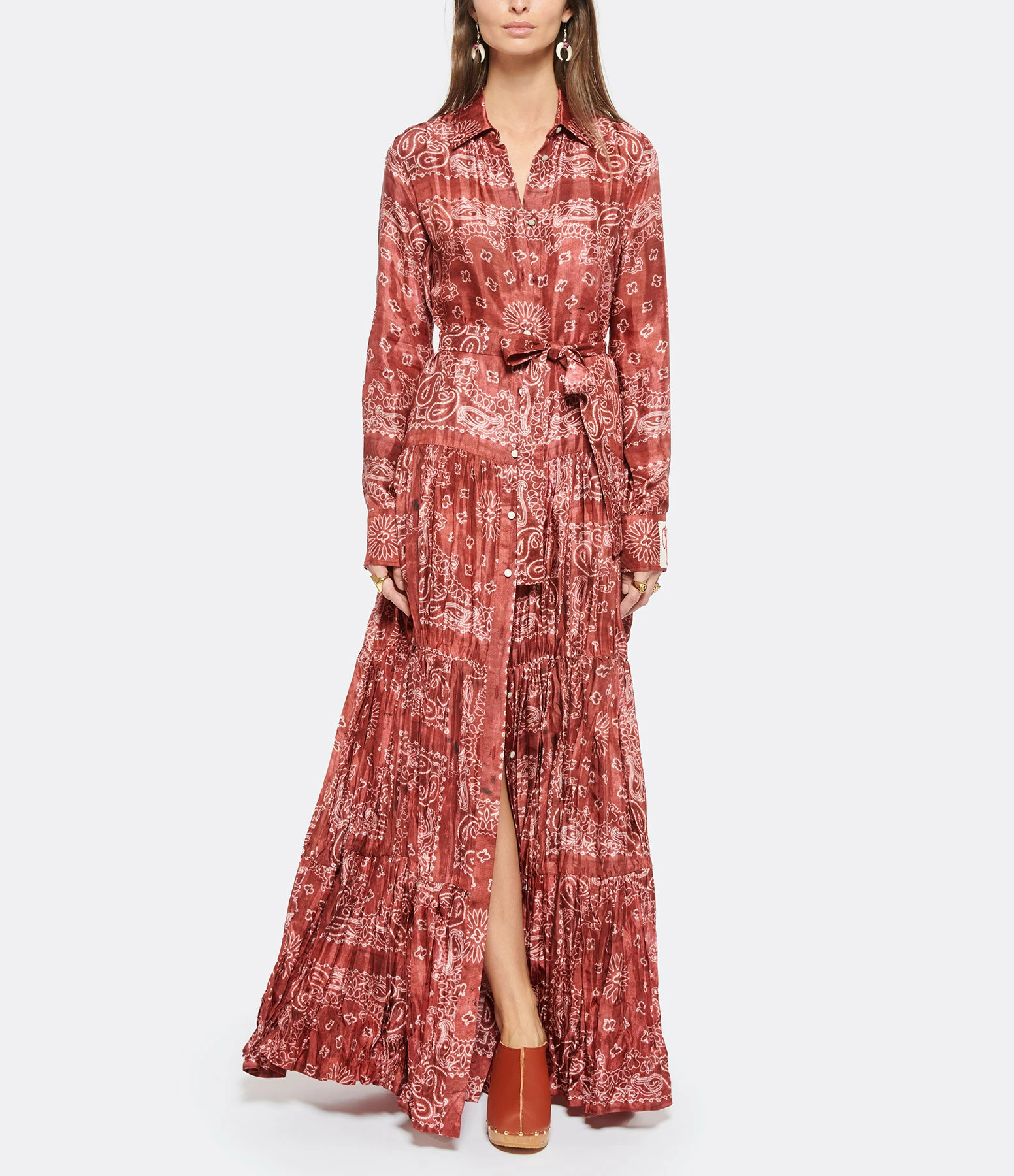 GOLDEN GOOSE Robe Chemise Golden Bandana Rouge 3 GOLDEN GOOSE Robe Chemise Golden Bandana Rouge - Image 3