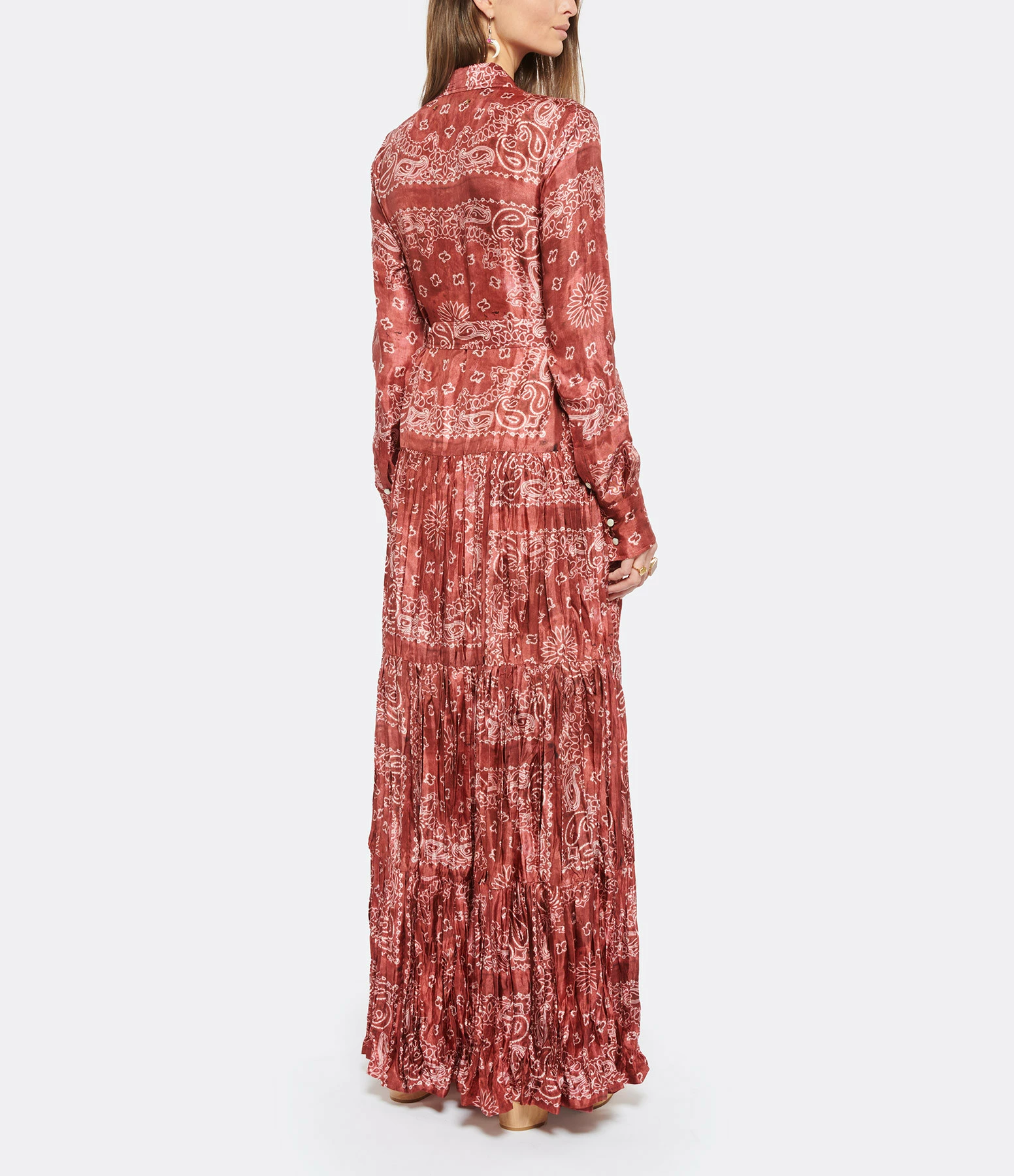 GOLDEN GOOSE Robe Chemise Golden Bandana Rouge 4 GOLDEN GOOSE Robe Chemise Golden Bandana Rouge - Image 4