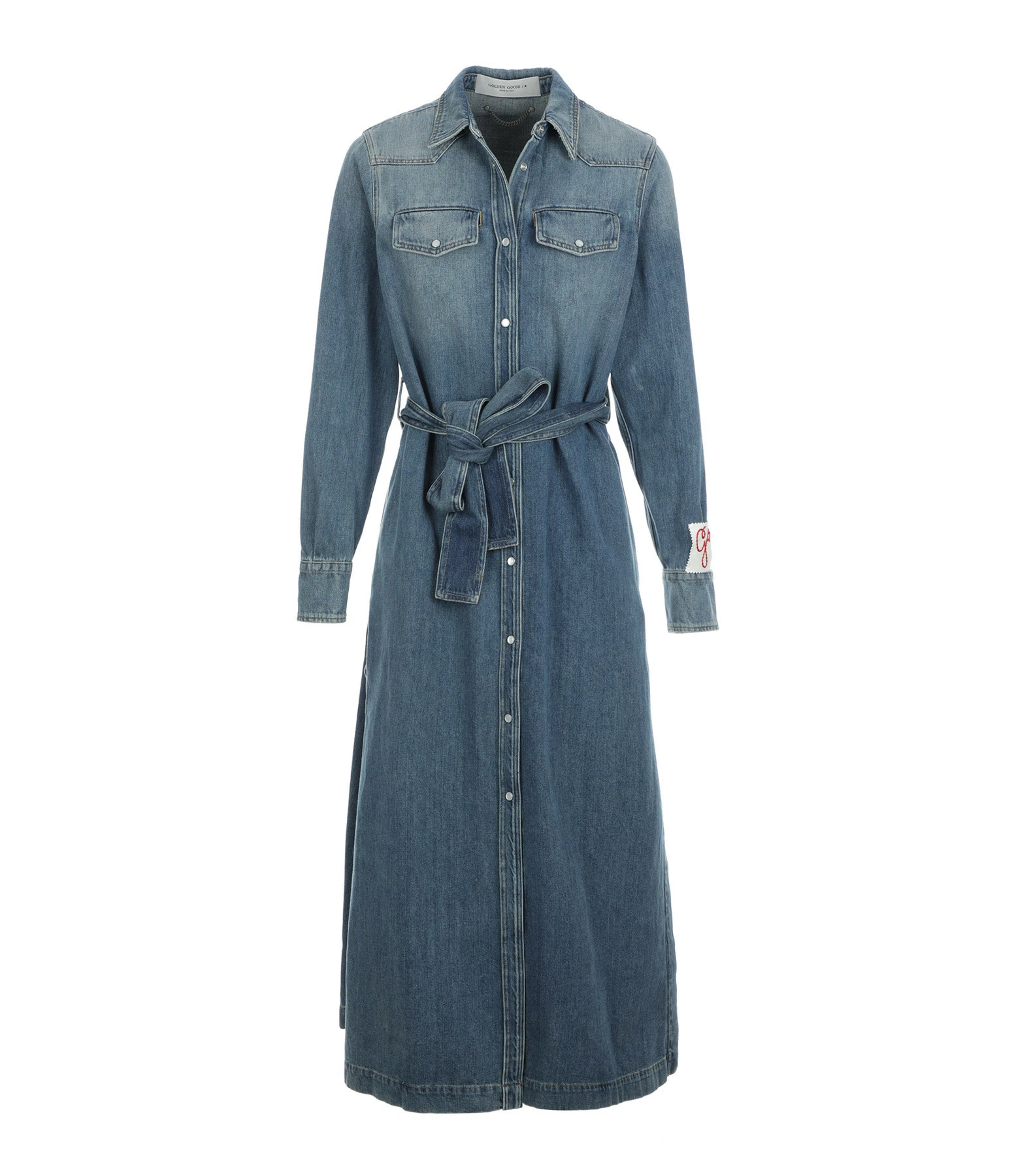 GOLDEN GOOSE Robe Chemise Golden Denim Bleu 1 GOLDEN GOOSE Robe Chemise Golden Denim Bleu