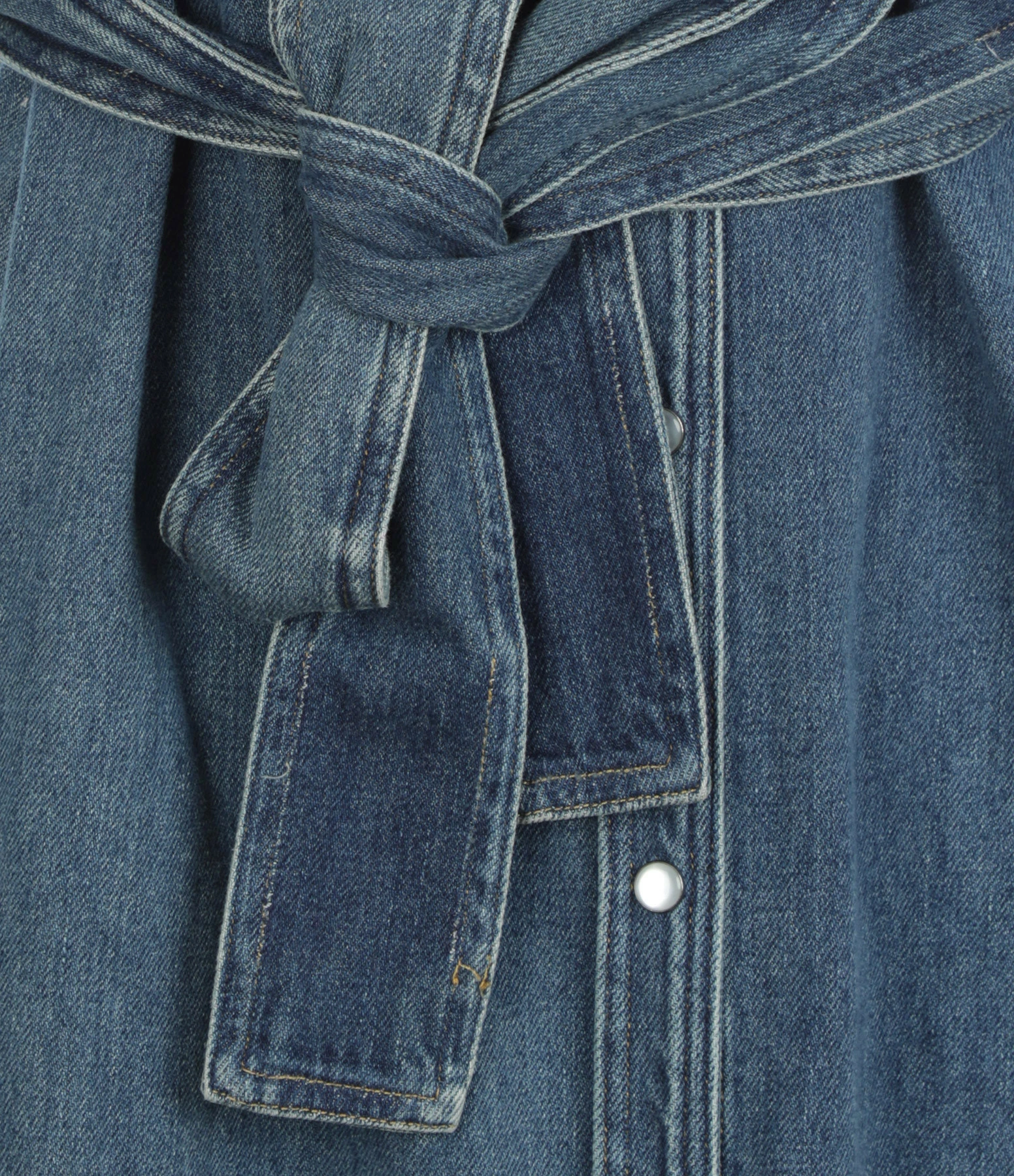GOLDEN GOOSE Robe Chemise Golden Denim Bleu 2 GOLDEN GOOSE Robe Chemise Golden Denim Bleu - Image 2