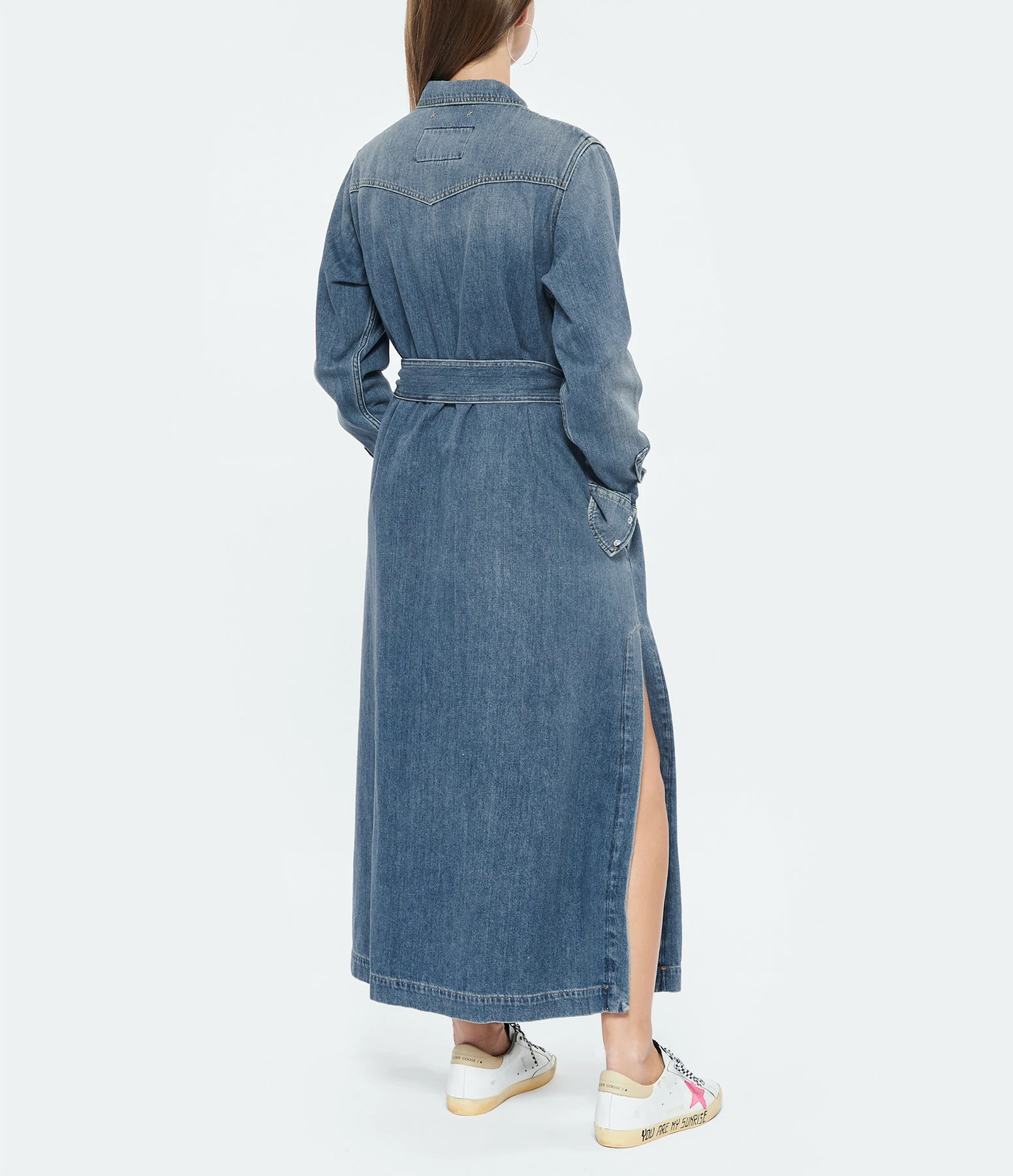 GOLDEN GOOSE Robe Chemise Golden Denim Bleu 5 GOLDEN GOOSE Robe Chemise Golden Denim Bleu - Image 5