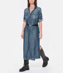 BELLA DAHL Robe Chemise Maxi Dark Ombre Wash -Boutique UGG unnamed file 3178