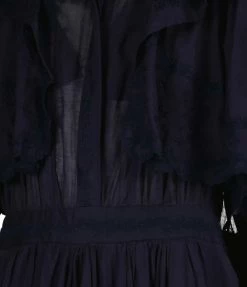 Alternative view of ISABEL MARANT ÉTOILE Robe Leola Dentelle Coton Bleu Nuit
