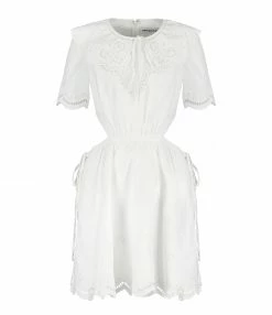 Boutique UGG 13 SELF PORTRAIT Robe Coton Broderie Anglaise Blanc