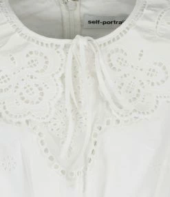 Alternative view of SELF PORTRAIT Robe Coton Broderie Anglaise Blanc