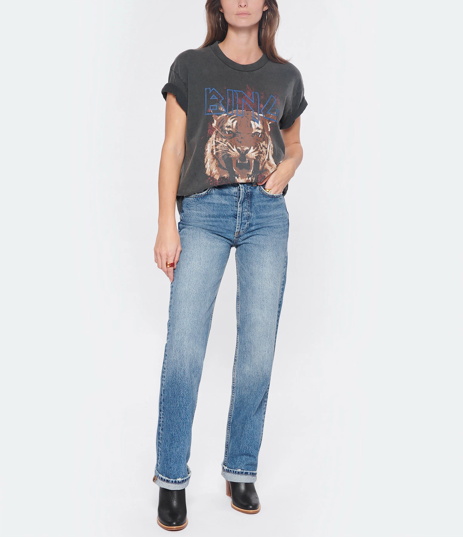 ANINE BING Jean Kat Coton Bleu 3 ANINE BING Jean Kat Coton Bleu - Image 3