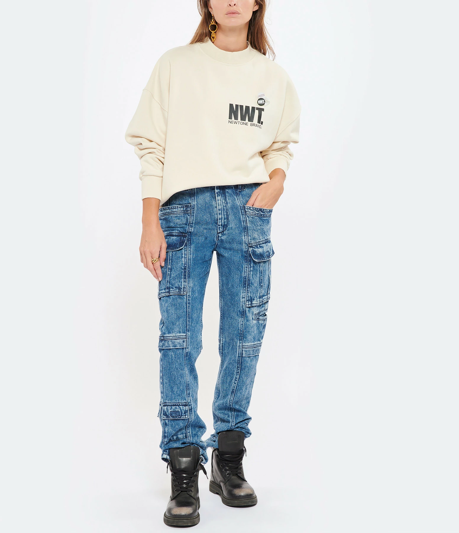 ISABEL MARANT Jean Vokayo Coton Denim Bleu 2 ISABEL MARANT Jean Vokayo Coton Denim Bleu - Image 2