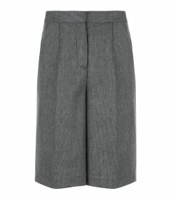 ROBERTO COLLINA Bermuda Laine Gris Chiné