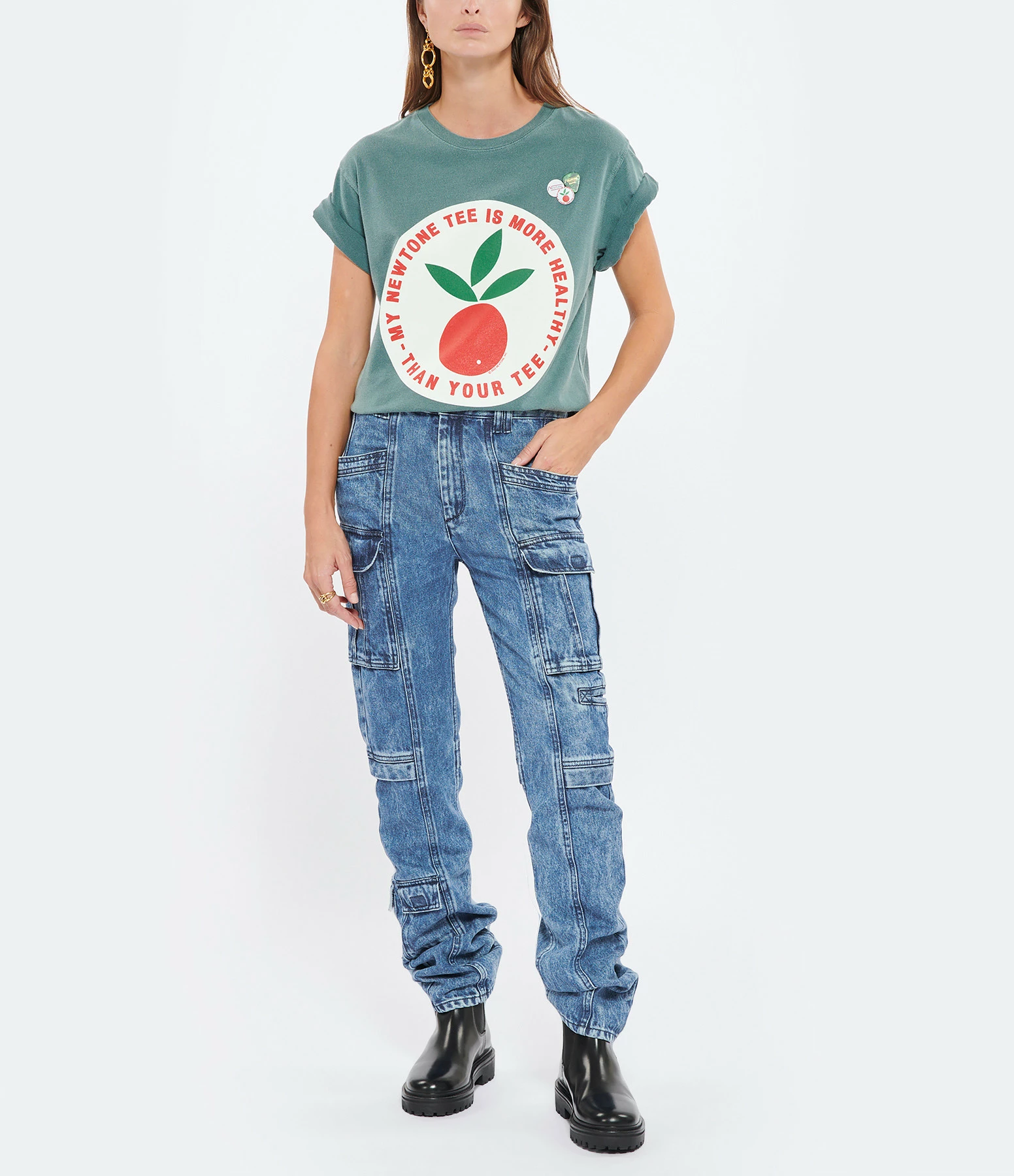 ISABEL MARANT Jean Vokayo Coton Denim Bleu 5 ISABEL MARANT Jean Vokayo Coton Denim Bleu - Image 5