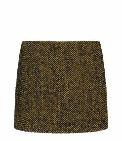 VANESSA BRUNO Jupe Tolmia Laine Noir Caramel