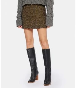 VANESSA BRUNO Jupe Tolmia Laine Noir Caramel -Boutique UGG unnamed file 3416