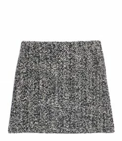 AMI PARIS Jupe Laine Vierge Noir Écru