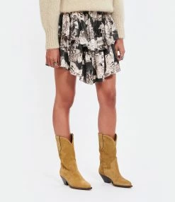 IRO Jupe Nila Imprimé Noir Beige -Boutique UGG unnamed file 3489