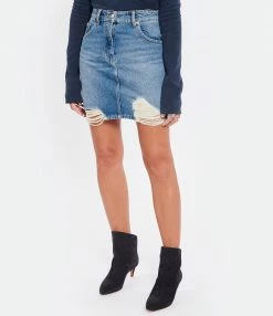 IRO Jupe Martalia Coton Bleu Vintage -Boutique UGG unnamed file 3493