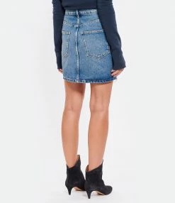 IRO Jupe Martalia Coton Bleu Vintage -Boutique UGG unnamed file 3494