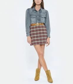 SEE BY CHLOE Jupe Coton Carreaux Marron 8 SEE BY CHLOE Jupe Coton Carreaux Marron -Boutique UGG unnamed file 3523